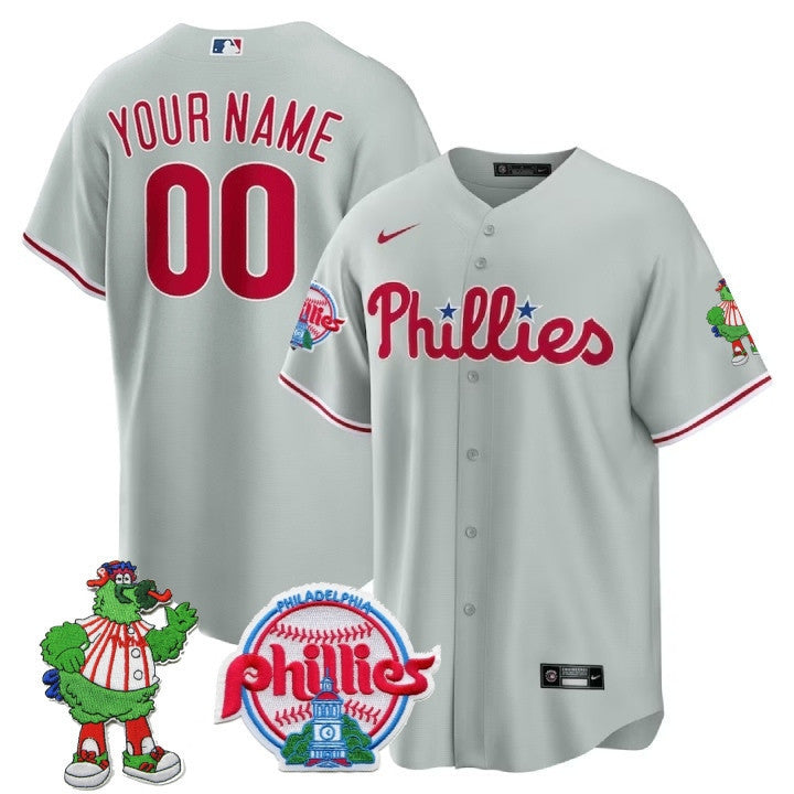 Philadelphia Phillies Cool Base Custom Jersey - Phillies Phanatic Patch