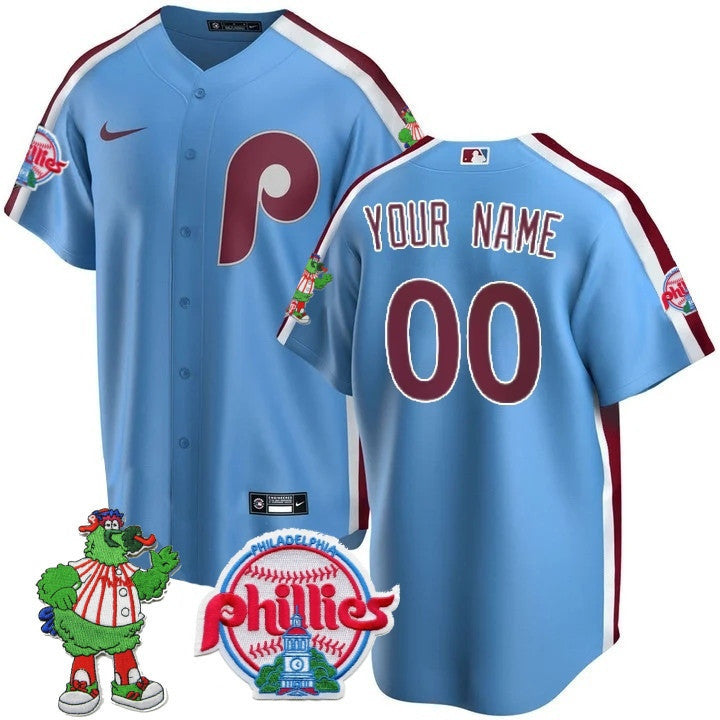 Philadelphia Phillies Cool Base Custom Jersey - Phillies Phanatic Patch