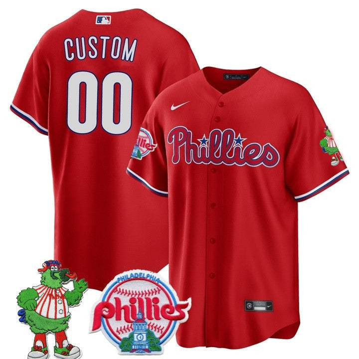 Philadelphia Phillies Cool Base Custom Jersey - Phillies Phanatic Patch