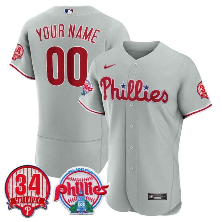 Philadelphia Phillies Custom Jersey - Roy Halladay Patch #34