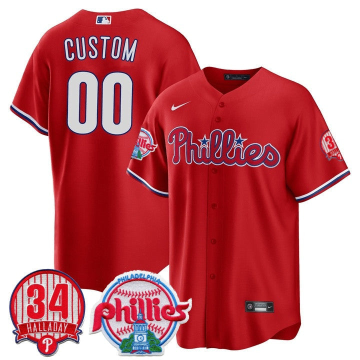 Philadelphia Phillies Custom Jersey - Roy Halladay Patch #34
