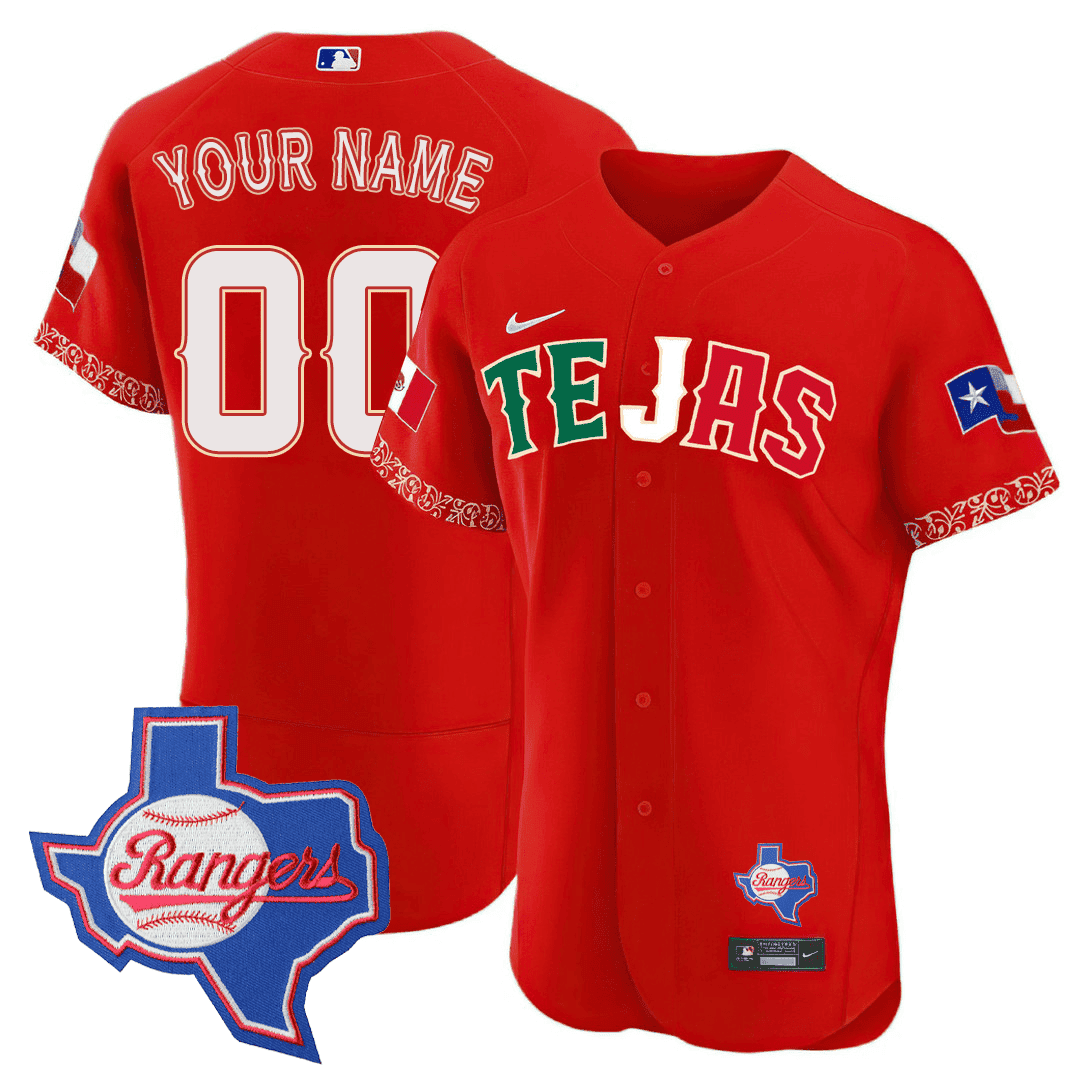 Men's Texas Rangers Special Mexico Edition Jersey - Texas State Patch