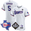 Men's Texas Rangers Limited Flex Base Jersey - 2023 World Series Patch/ Texas State Patch - All Stitched