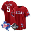 Men's Texas Rangers Limited Cool Base Jersey - 2023 World Series Patch/ Texas State Patch - All Stitched