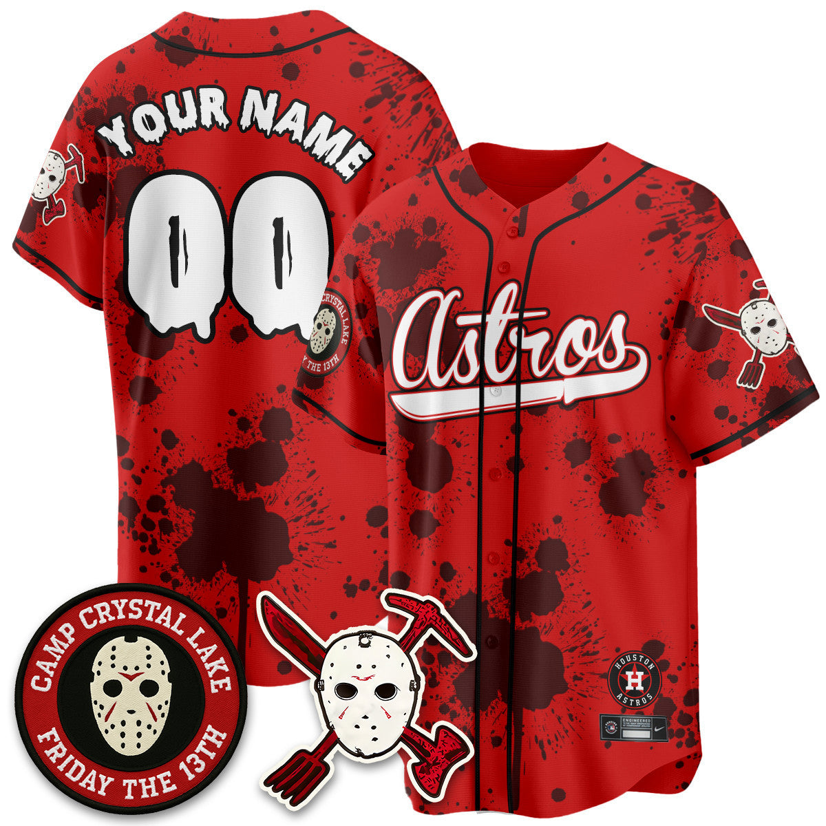 Men's Houston Astros "Friday the 13th" Jersey - All Stitched