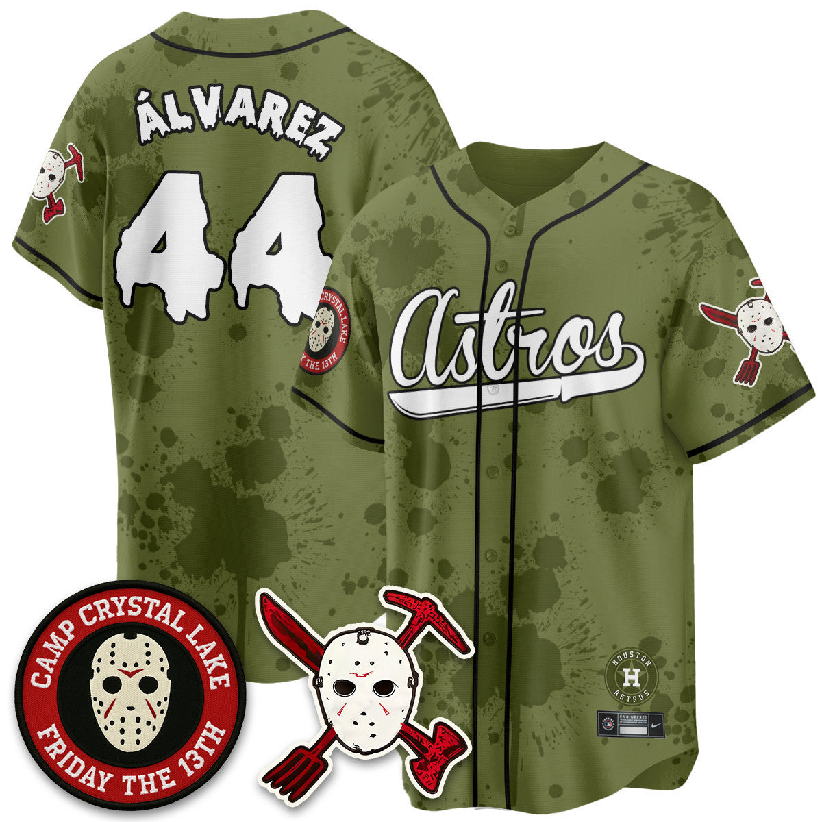 Custom Houston Astros "Friday the 13th" Jersey - All Stitched
