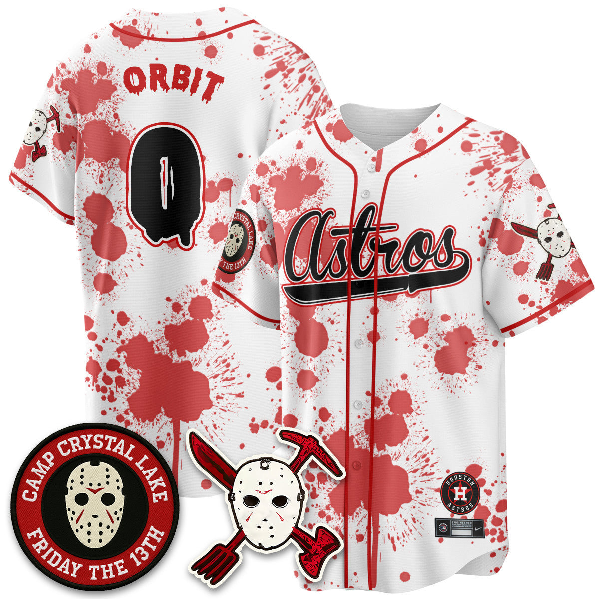 Custom Houston Astros "Friday the 13th" Jersey - All Stitched
