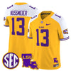 Men's LSU Tigers 2025 Louisiana Patch Vapor Limited Jersey - All Stitched