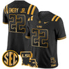 Men's LSU Tigers 2025 Louisiana Patch Gold Vapor Limited Jersey - All Stitched