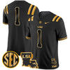 Men's LSU Tigers 2025 Louisiana Patch Gold Vapor Limited Jersey - All Stitched