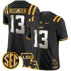 Men's LSU Tigers 2025 Louisiana Patch Gold Vapor Limited Jersey - All Stitched