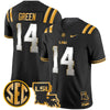 Men's LSU Tigers 2025 Louisiana Patch Gold Vapor Limited Jersey - All Stitched