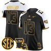 Men's LSU Tigers 2025 Louisiana Patch Gold Vapor Limited Jersey - All Stitched