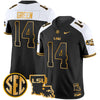 Men's LSU Tigers 2025 Louisiana Patch Gold Vapor Limited Jersey - All Stitched