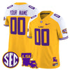 LSU Tigers 2025 Louisiana Patch Vapor Limited Custom Jersey - All Stitched