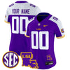 LSU Tigers 2025 Louisiana Patch Vapor Limited Custom Jersey - All Stitched