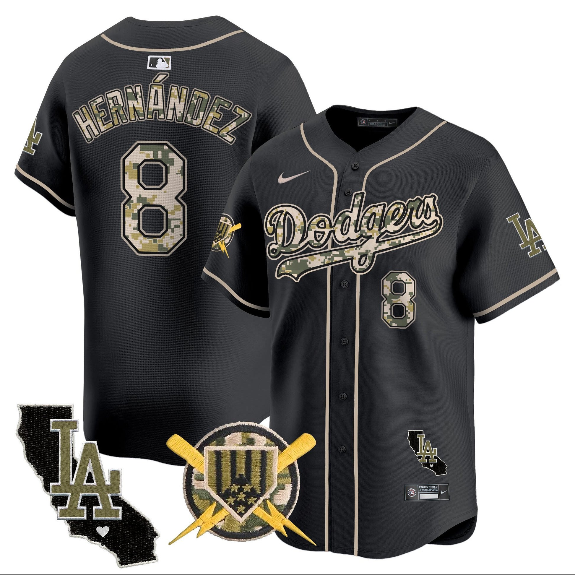 Men's Dodgers Armed Forces Day Vapor Premier Limited Jersey - All Stitched