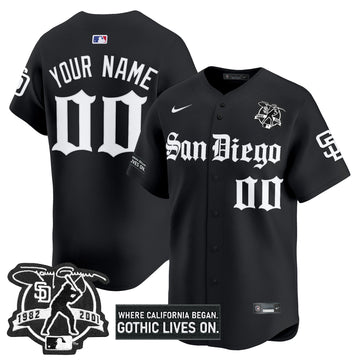 San Diego Padres 'Gothic Edition' Vapor Premier Limited Custom Jersey - All Stitched