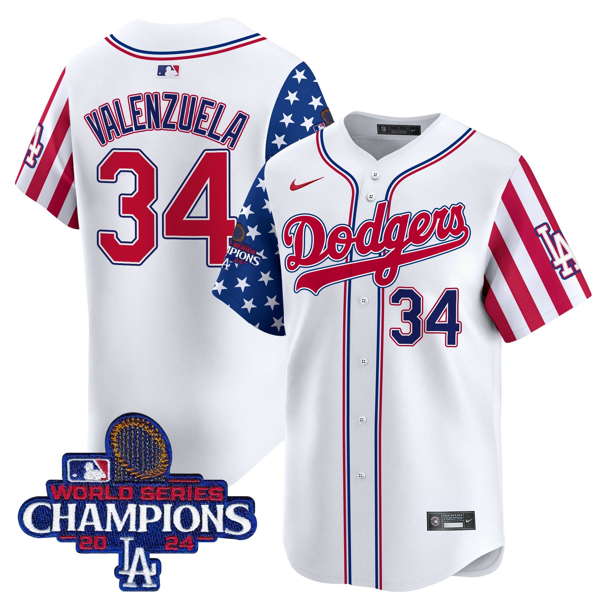 Men's Dodgers 2025 Independence Day Vapor Premier Limited Jersey - All Stitched