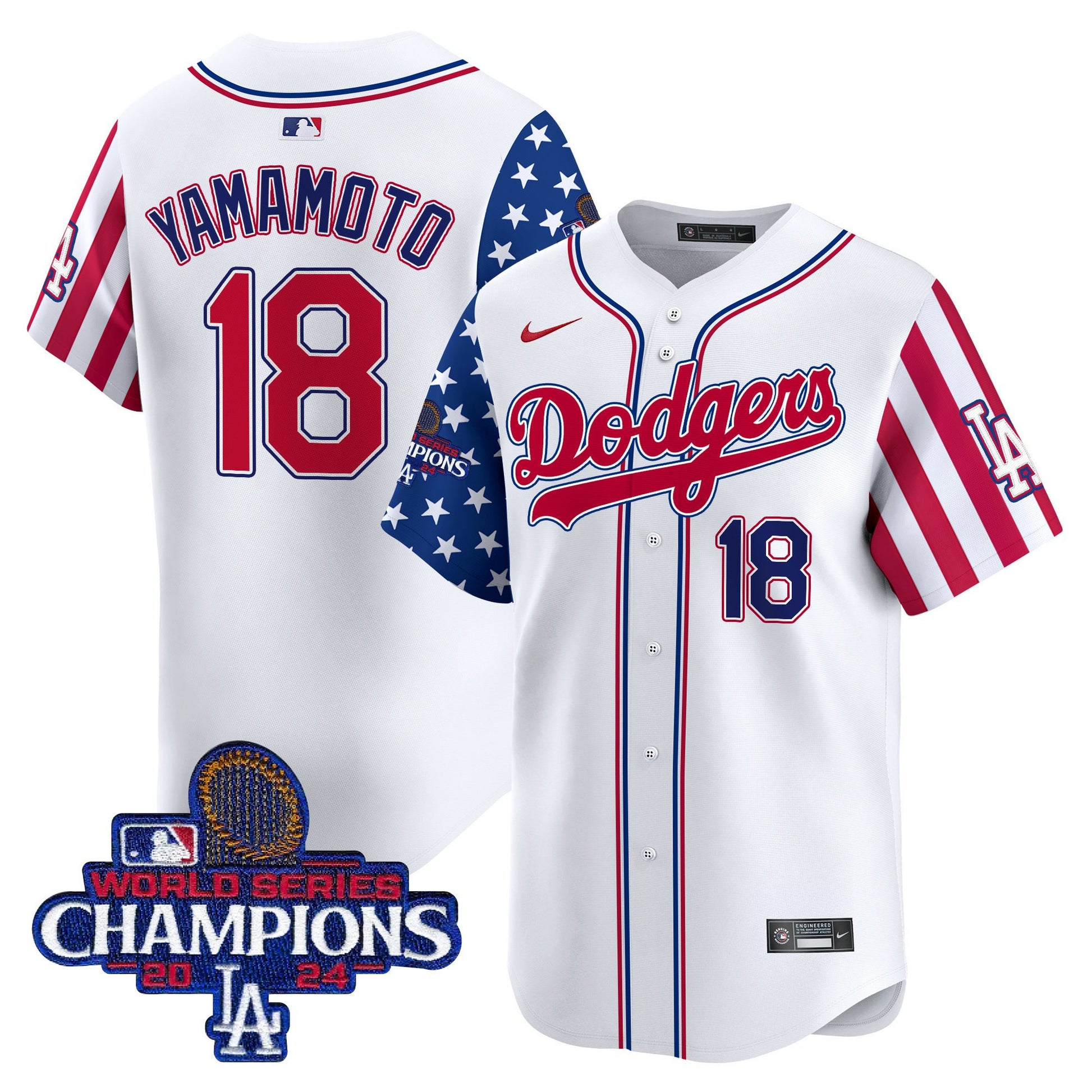 Men's Dodgers 2025 Independence Day Vapor Premier Limited Jersey - All Stitched