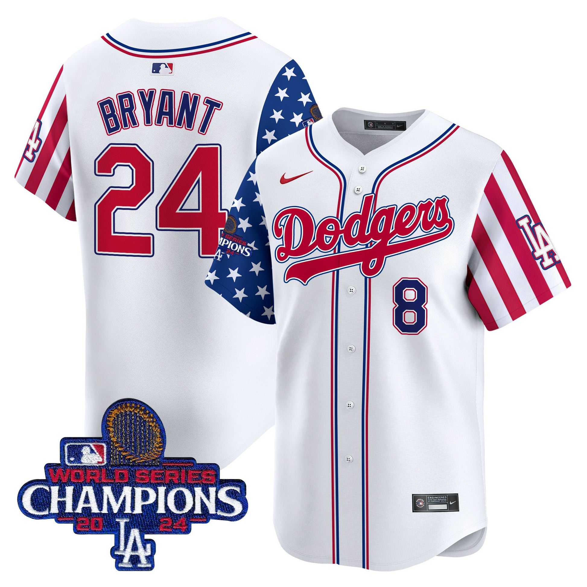 Men's Dodgers 2025 Independence Day Vapor Premier Limited Jersey - All Stitched
