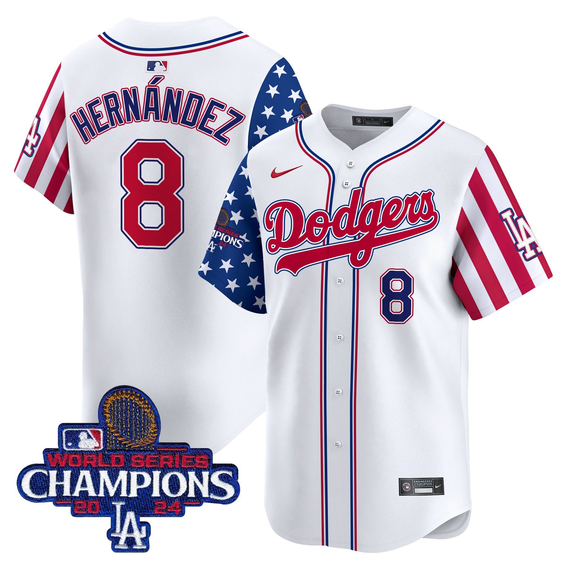 Men's Dodgers 2025 Independence Day Vapor Premier Limited Jersey - All Stitched