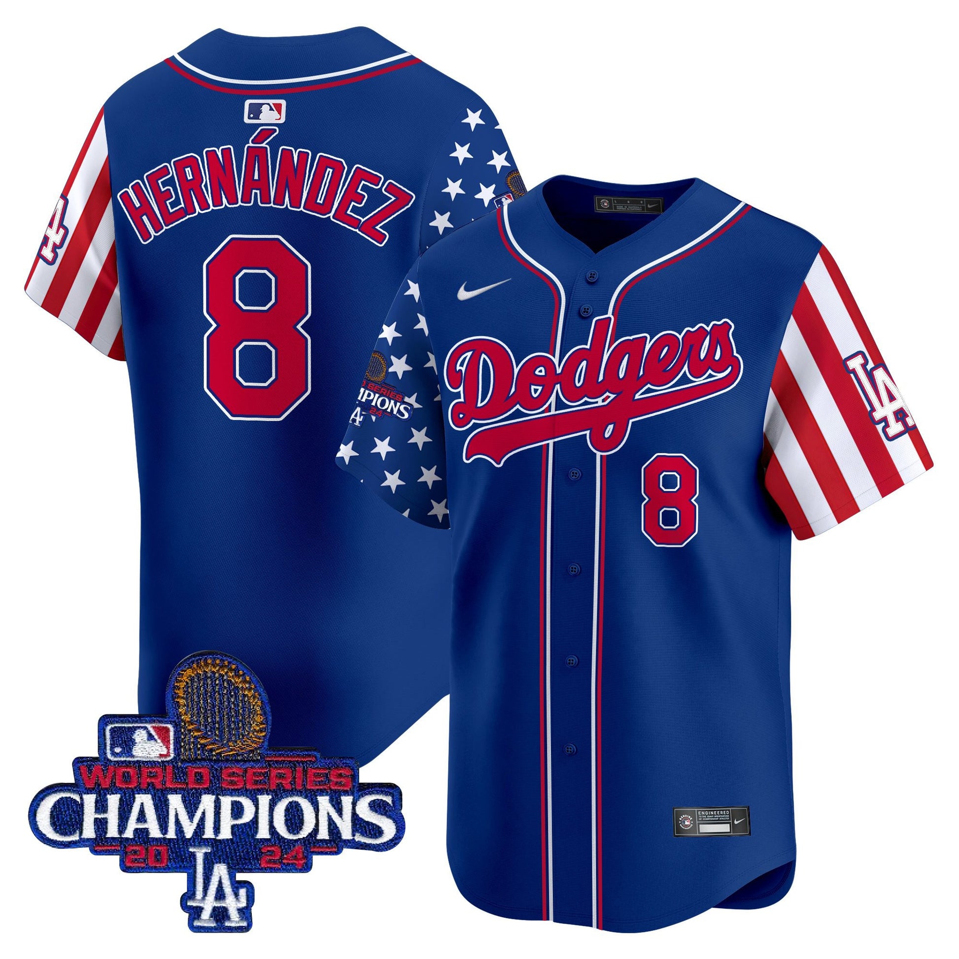 Men's Dodgers 2025 Independence Day Vapor Premier Limited Jersey - All Stitched
