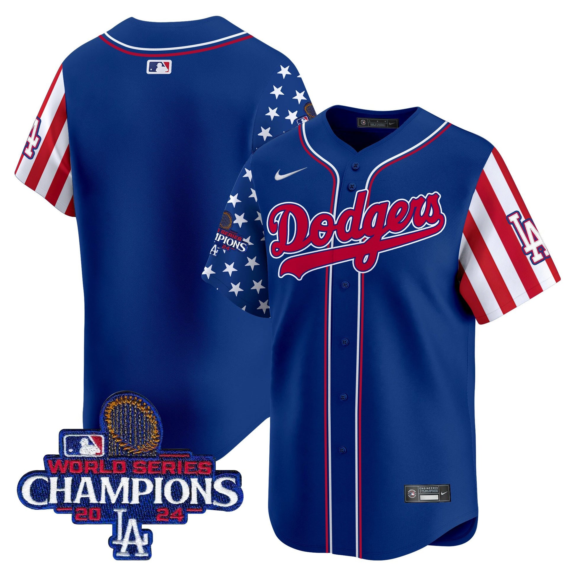 Men's Dodgers 2025 Independence Day Vapor Premier Limited Jersey - All Stitched