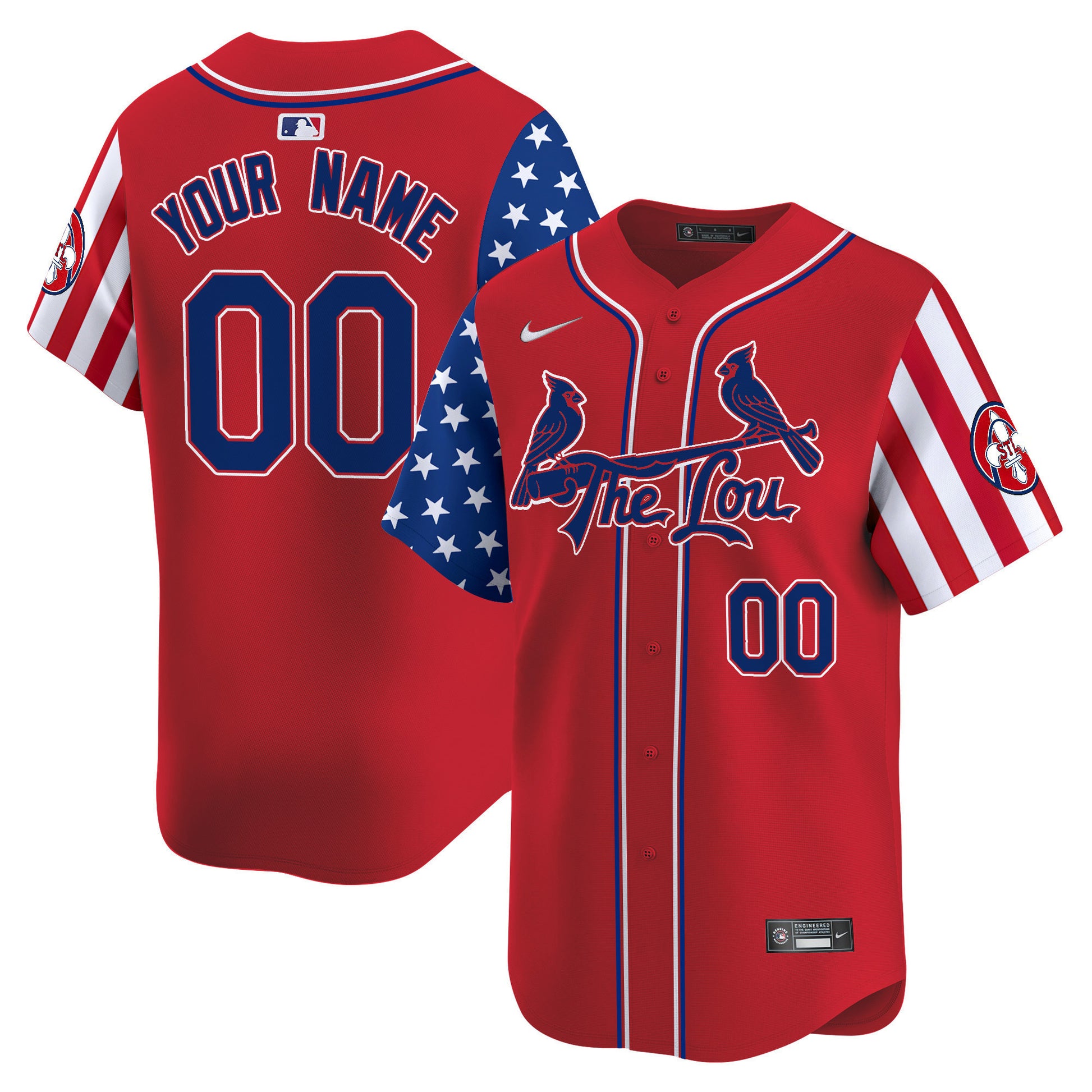 St. Louis Cardinals 2025 Independence Day Vapor Premier Limited Custom Jersey - All Stitched