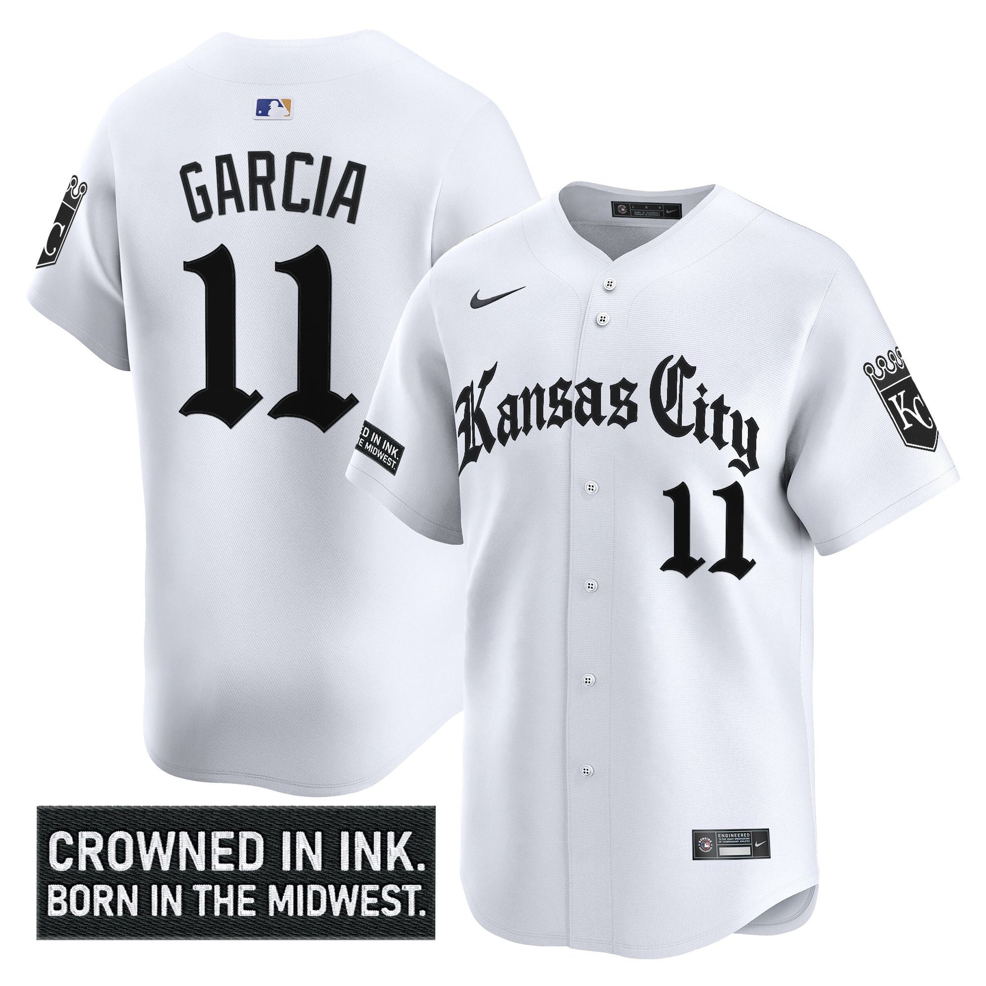 Men's Kansas City Royals 'Gothic Crown Edition' Vapor Premier Limited Jersey - All Stitched