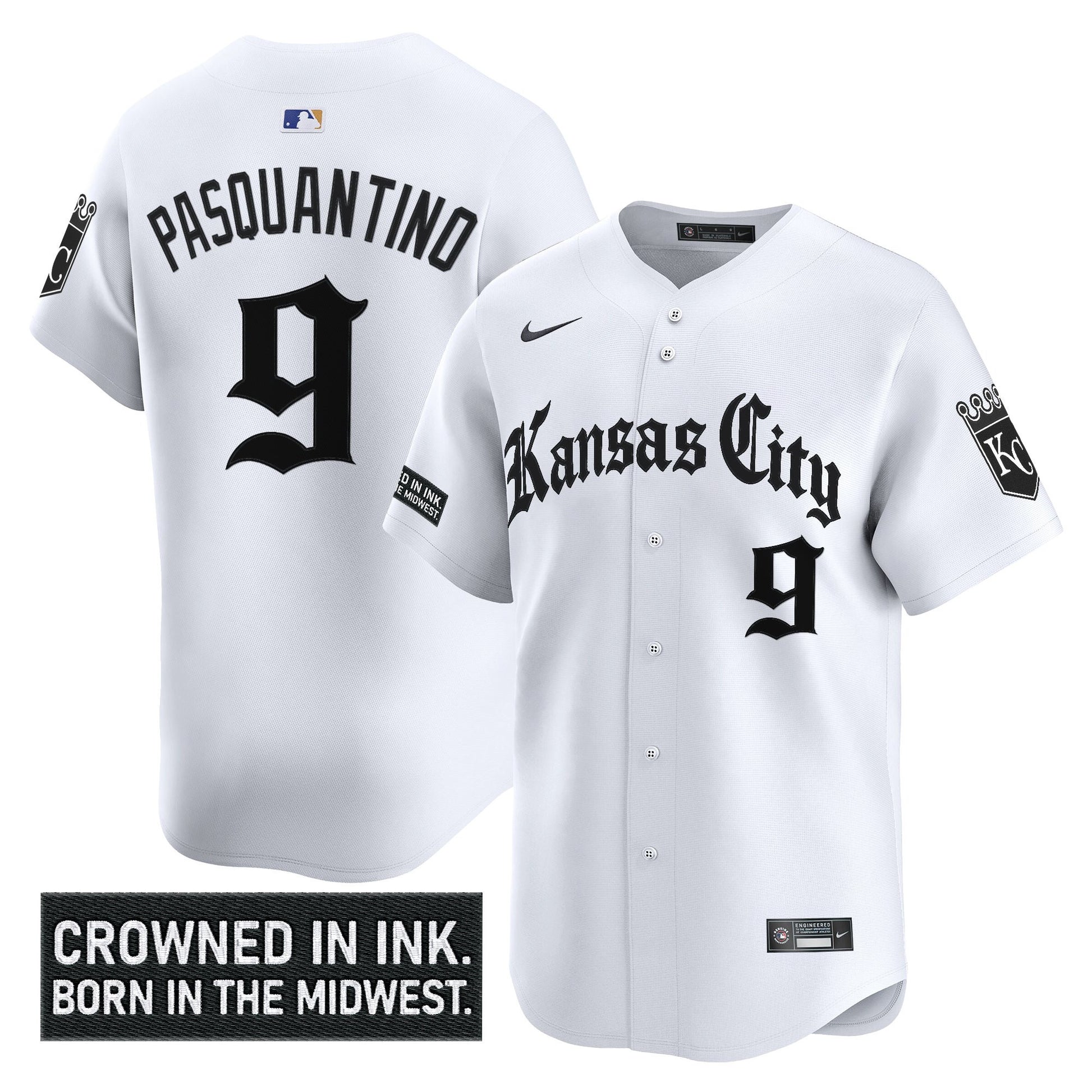 Men's Kansas City Royals 'Gothic Crown Edition' Vapor Premier Limited Jersey - All Stitched
