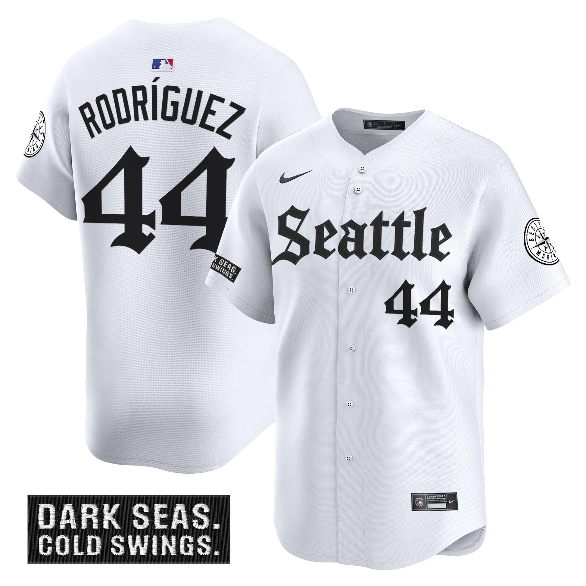 Men's Seattle Mariners 'Deep Sea Gothic Edition' Vapor Premier Limited Jersey - All Stitched