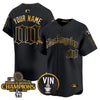 Dodgers 2025 LA Gothic Style Gold Vapor Premier Limited Custom Jersey - All Stitched