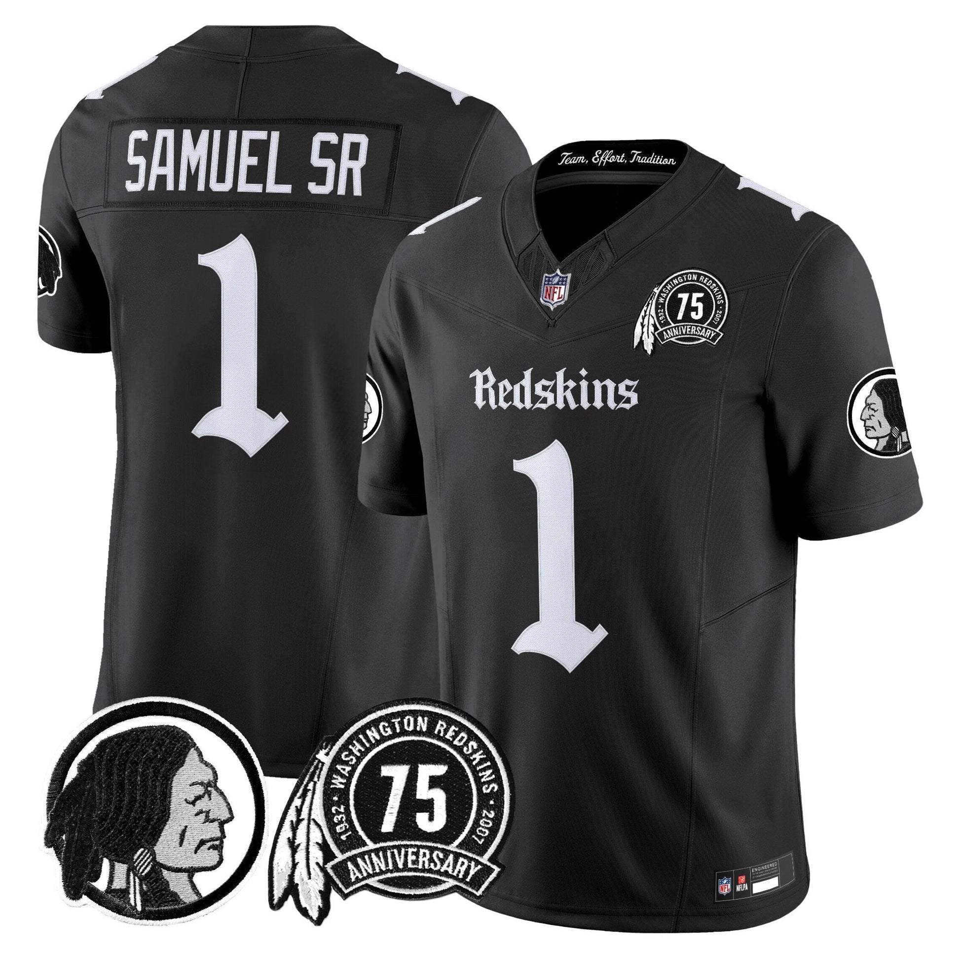 Men's Washington Redskins 'Gothic Capital Edition' Vapor Limited Jersey - All Stitched