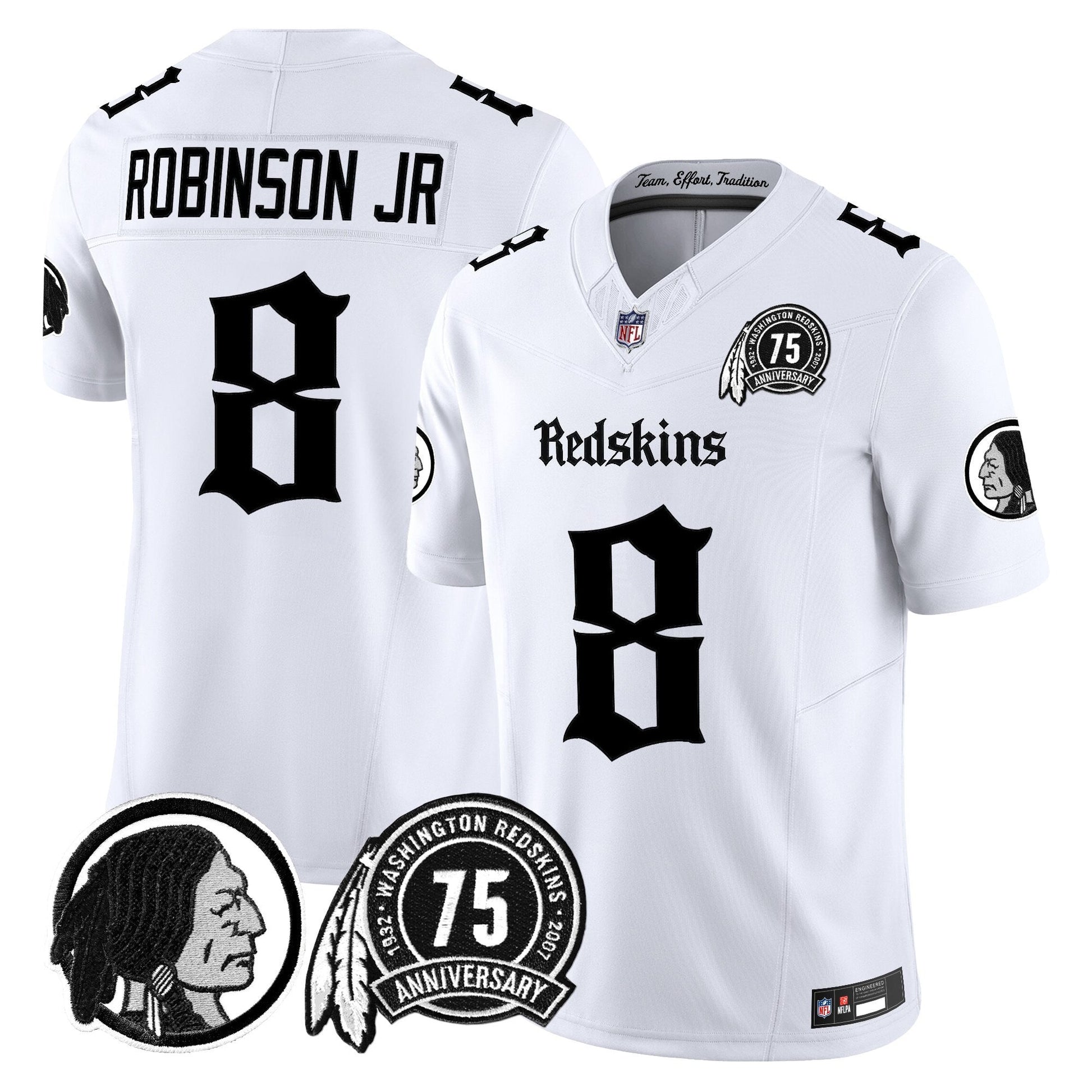 Men's Washington Redskins 'Gothic Capital Edition' Vapor Limited Jersey - All Stitched