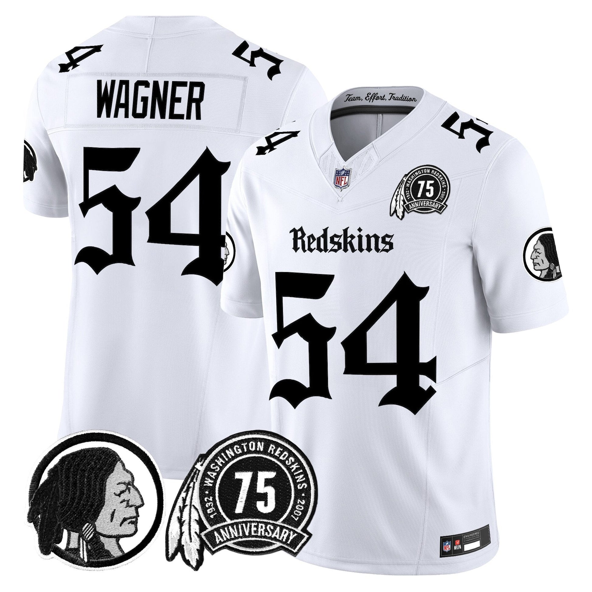 Men's Washington Redskins 'Gothic Capital Edition' Vapor Limited Jersey - All Stitched