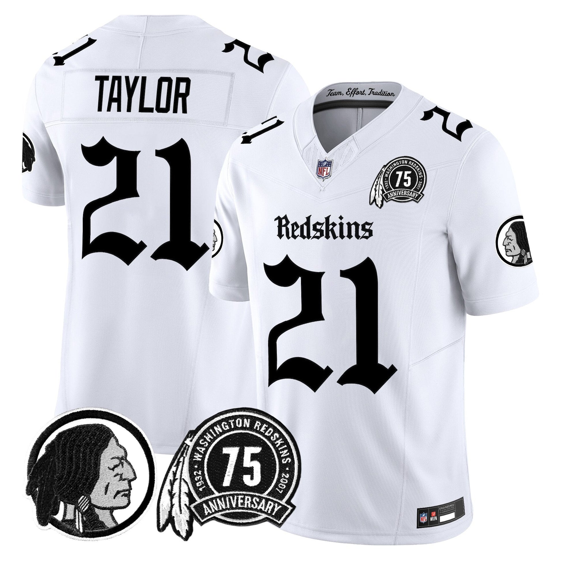 Men's Washington Redskins 'Gothic Capital Edition' Vapor Limited Jersey - All Stitched