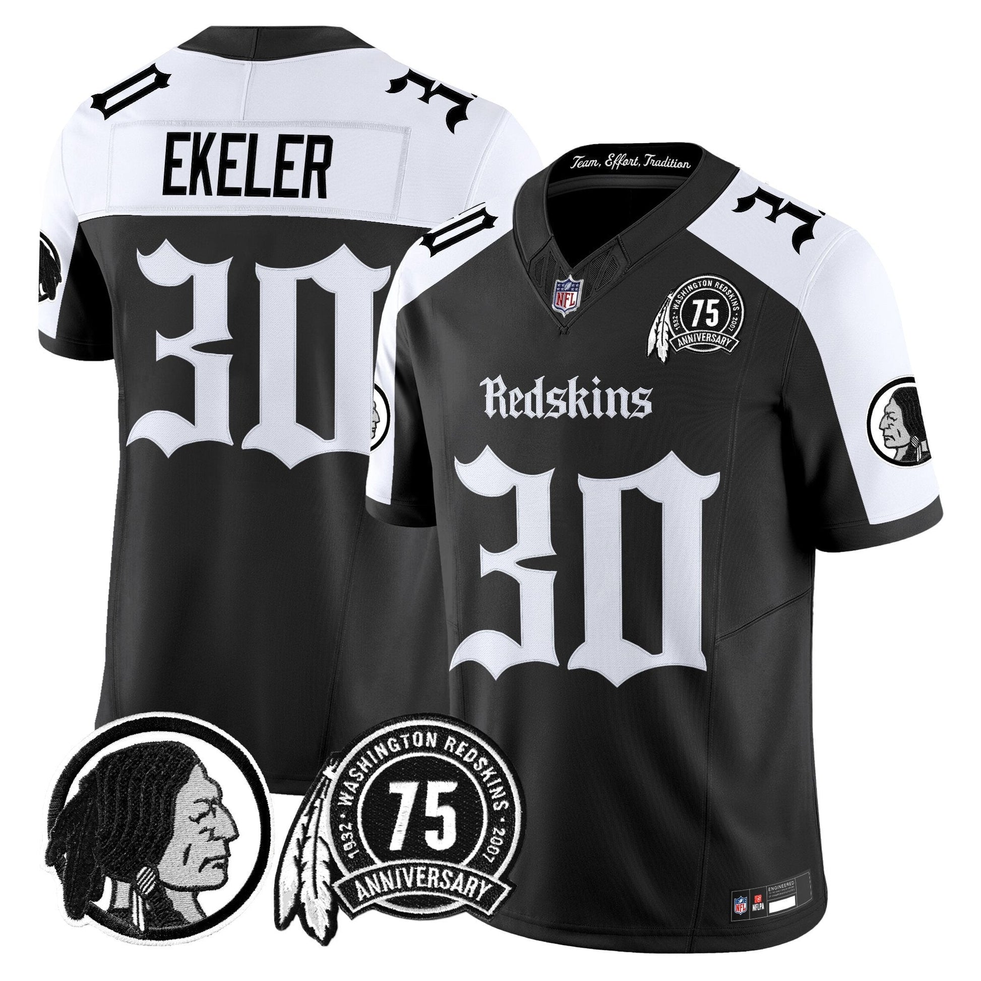 Men's Washington Redskins 'Gothic Capital Edition' Vapor Limited Jersey - All Stitched