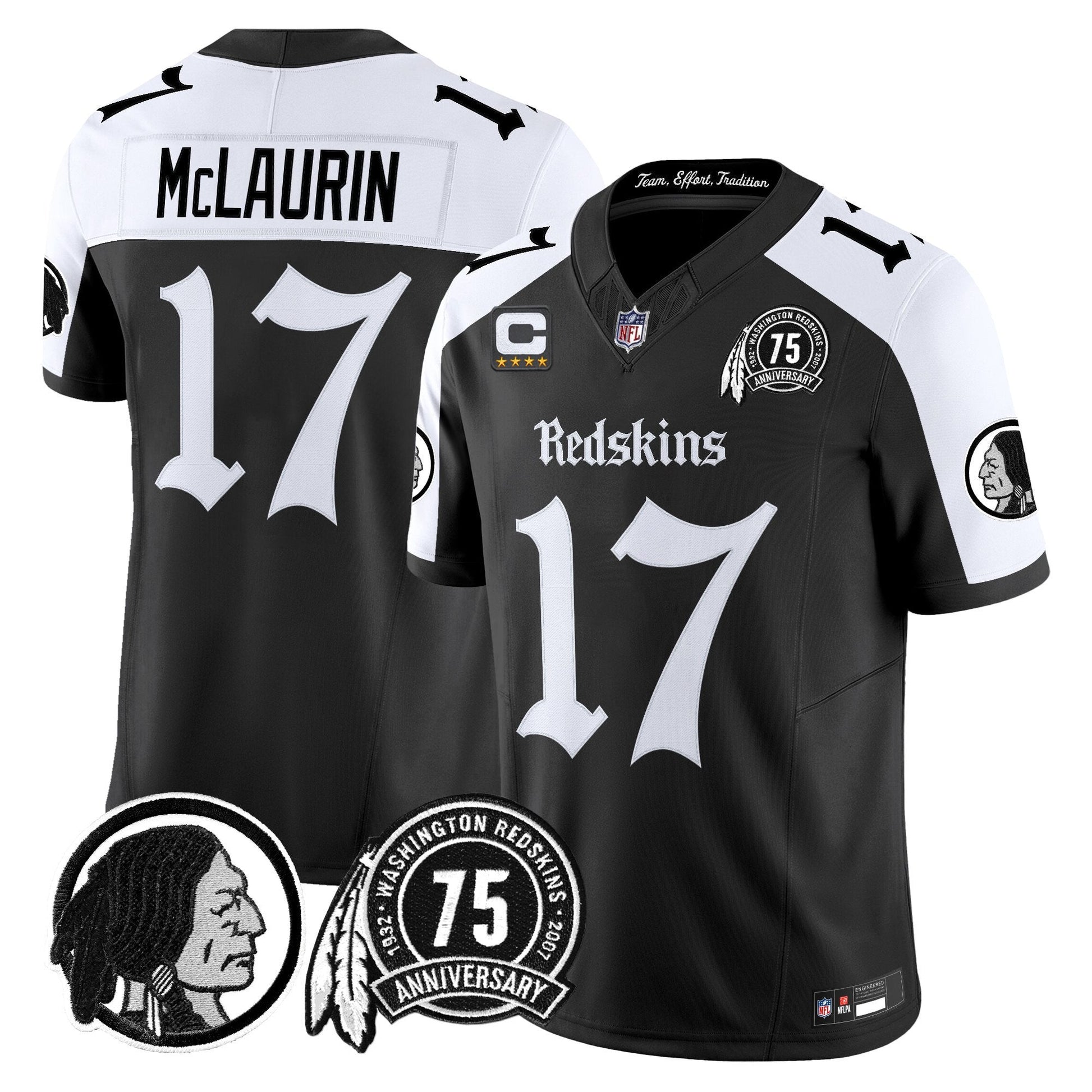 Men's Washington Redskins 'Gothic Capital Edition' Vapor Limited Jersey - All Stitched