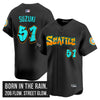 Men's Seattle Mariners 'Graffiti Emerald Drop Edition' Vapor Premier Limited Jersey - All Stitched