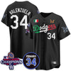 Los Angeles Dodgers Mexican "For 34" Custom Jersey - All Stitched