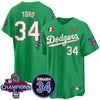 Los Angeles Dodgers Mexican "For 34" Custom Jersey - All Stitched