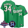 Los Angeles Dodgers Mexican "For 34" Custom Jersey - All Stitched