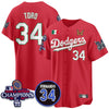Los Angeles Dodgers Mexican "For 34" Custom Jersey - All Stitched