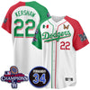 Los Angeles Dodgers Mexican "For 34" Custom Jersey - All Stitched