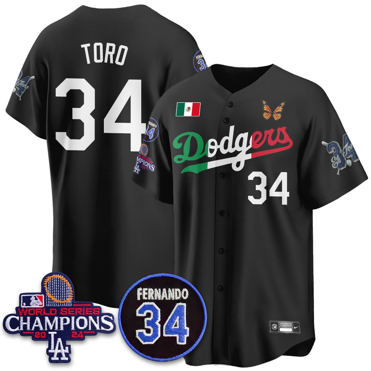 Men's Los Angeles Dodgers Mexican "For 34" Jersey - All Stitched