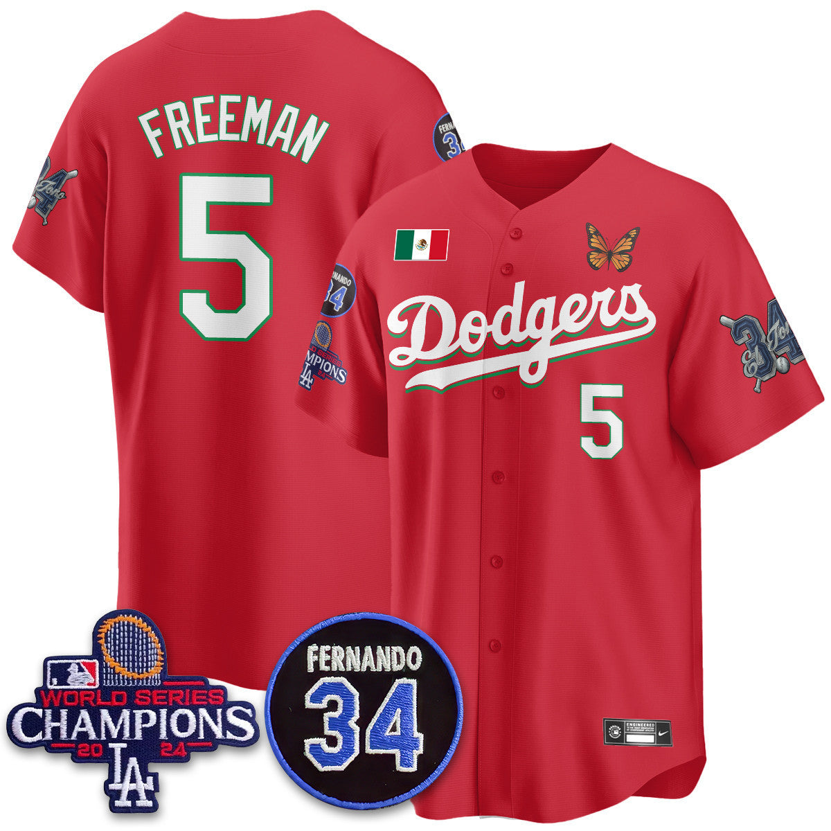 Men's Los Angeles Dodgers Mexican "For 34" Jersey - All Stitched