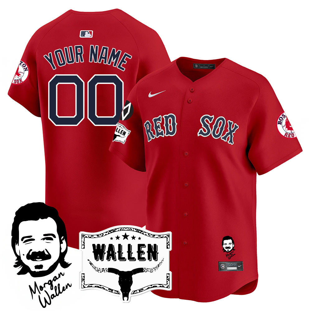 Men's Boston Red Sox Morgan Wallen 2025 Jersey - All Stitched
