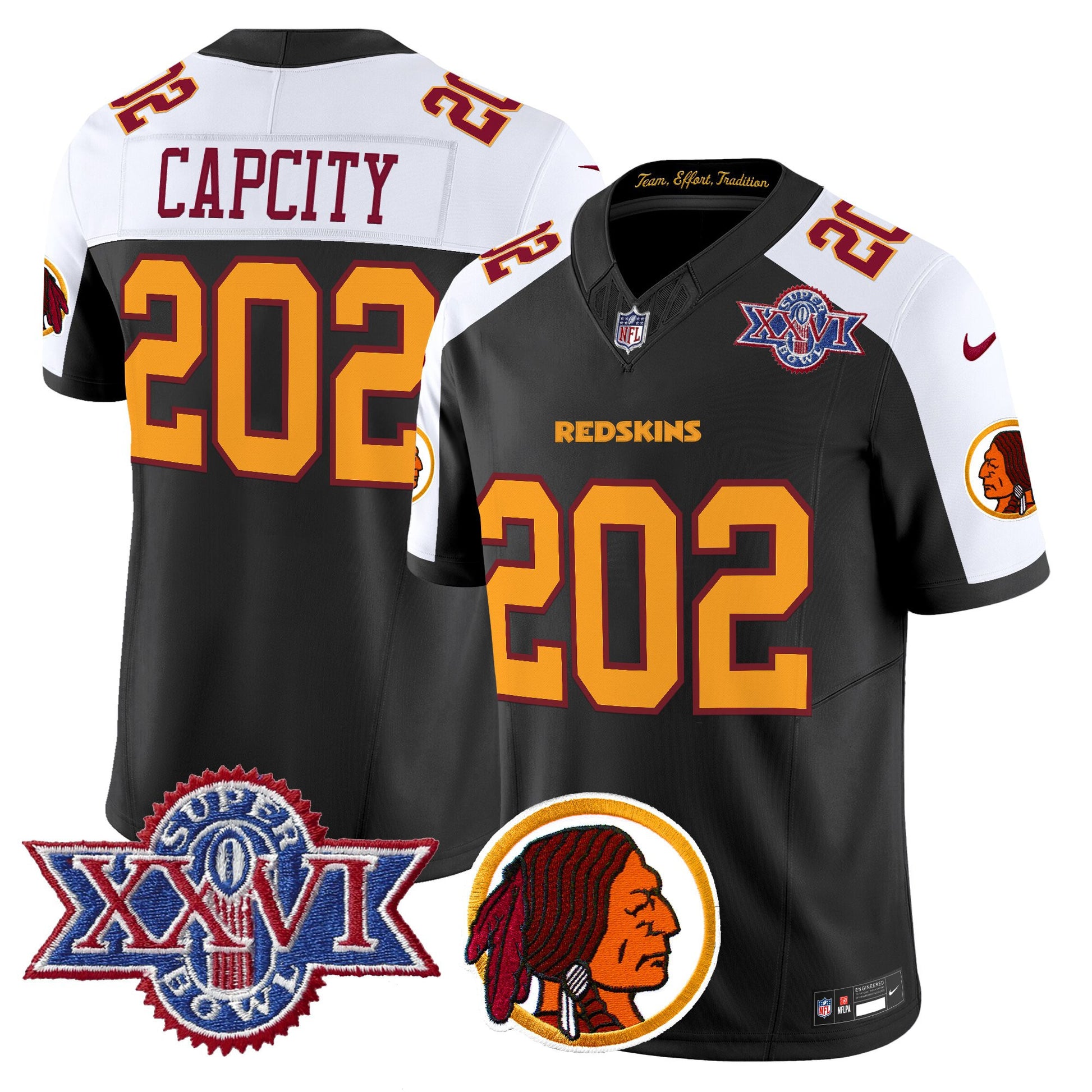 Men's Washington Redskins Throwback 1992 Super Bowl XXVI Patch Vapor Limited Jersey V2 - All Stitched