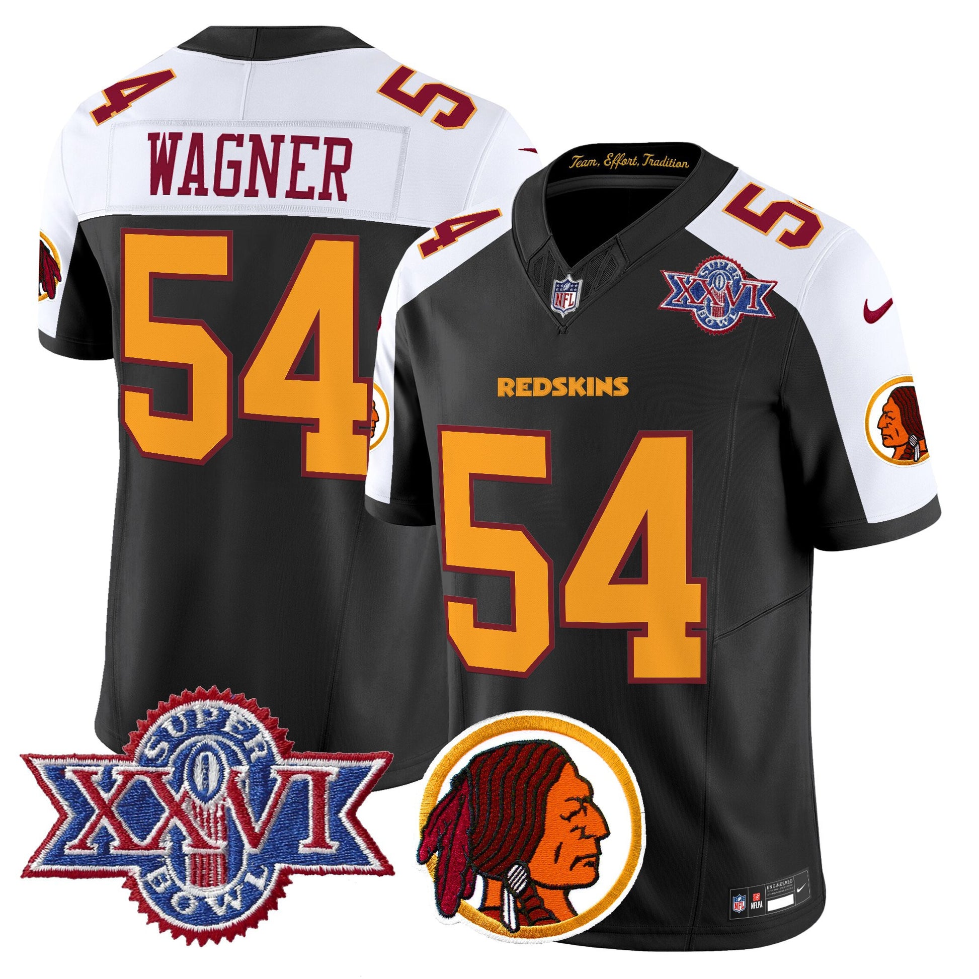 Men's Washington Redskins Throwback 1992 Super Bowl XXVI Patch Vapor Limited Jersey V2 - All Stitched